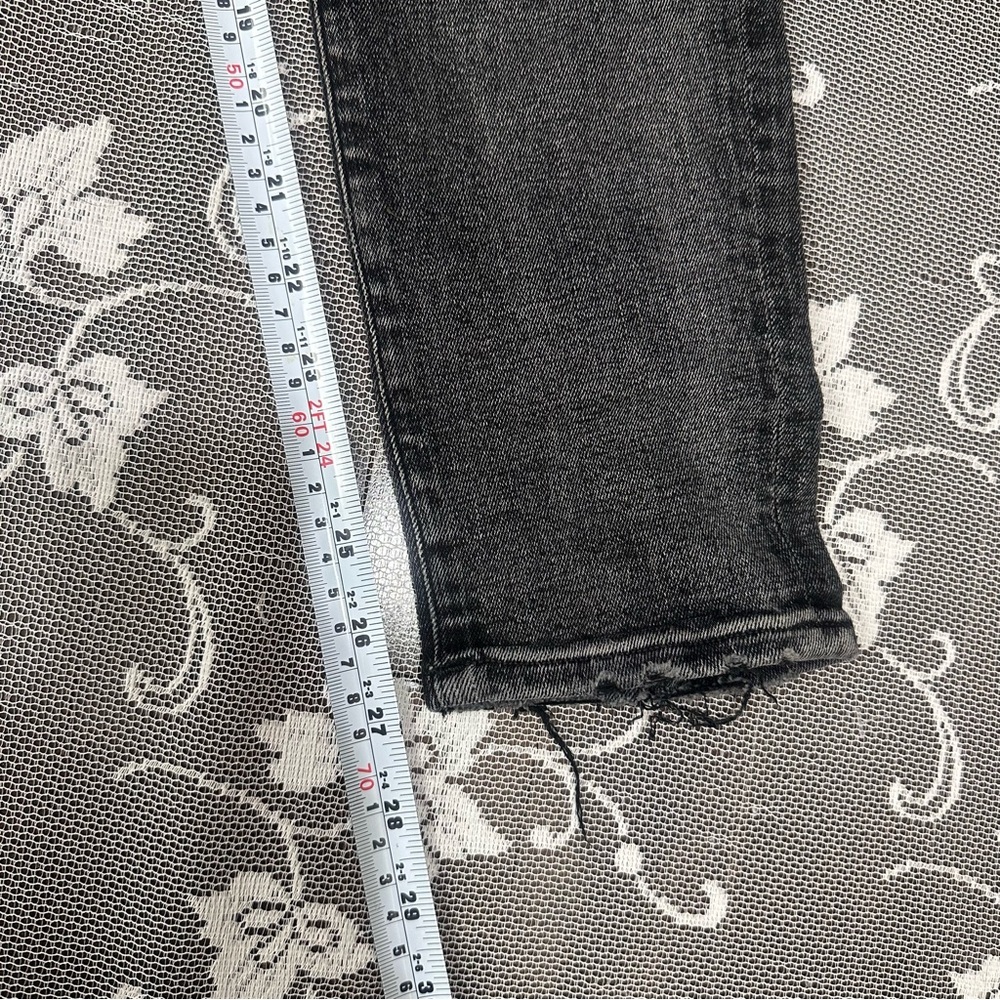 Agolde Sophie Rise Skinny Distressed Jeans in faded black  Sz 28 - Picture 6 of 8